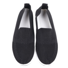 Bequeme Slip-On-Sneaker für Damen, leichte Laufschuhe, flexible Sohle, stoßdämpfendes, atmungsaktives Mesh-Strickgewebe, lässige Sneaker.