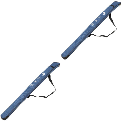 2Pcs Blue Canvas Sword Bag Durable Taichi Sword Storage Carrier 2