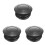3Pcs Practical Black Metal Motorcycle Tank Cap with O-Ring Seal 2