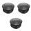 3Pcs Practical Black Metal Motorcycle Tank Cap with O-Ring Seal 3
