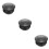 3Pcs Practical Black Metal Motorcycle Tank Cap with O-Ring Seal 9