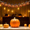 Conjunto de bandeirolas de Halloween com 8 peças + corda. 2