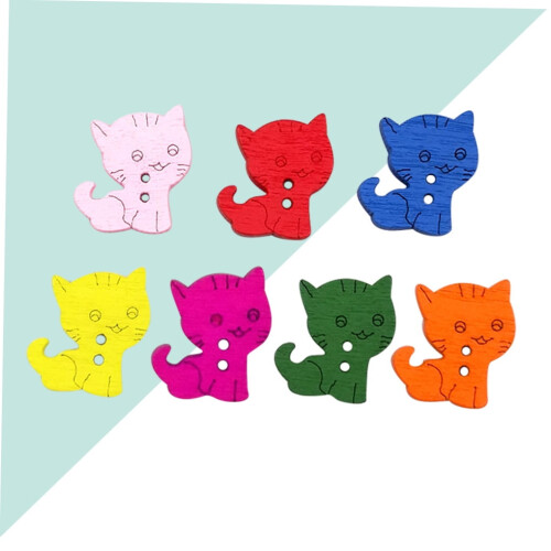 100Pcs Assorted Color Cute Buttons for Crafters and Sewing Projects with Knitting 2