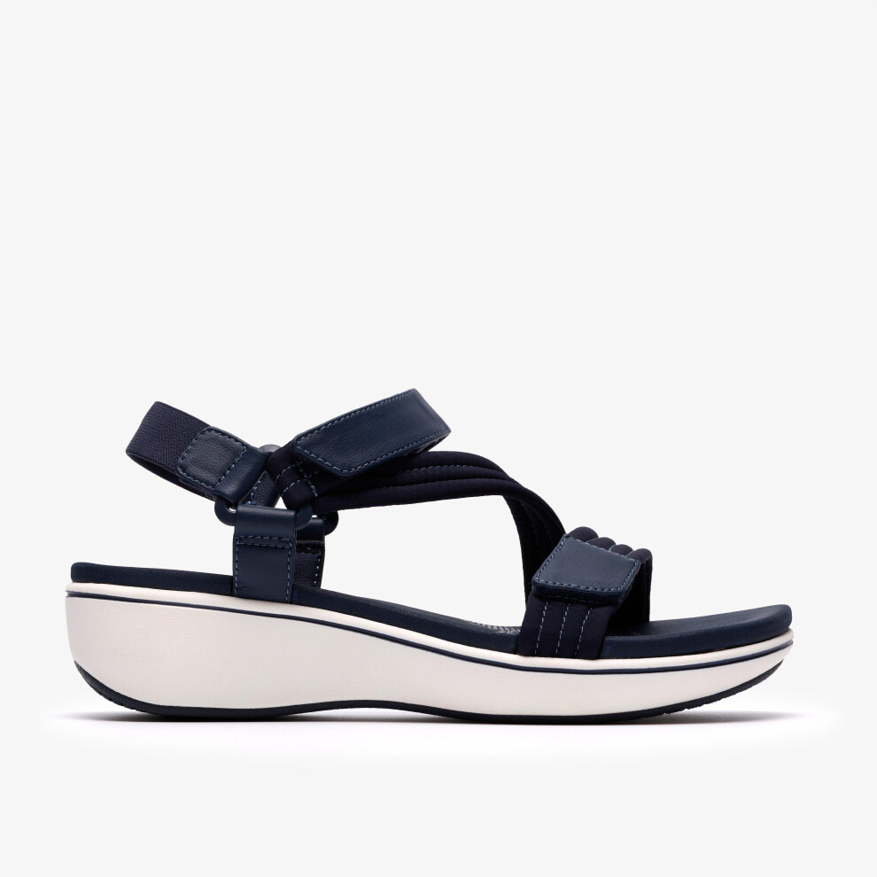 New Clarks Women's (, ) Brinkleyraesun Navy Blue 26186836