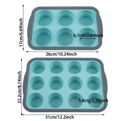 Silicone Foldable Cupcake Baking Reusable Non Stick Cake Pan For And Pastries Kitchen 2