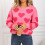 Γυναικείο πουλόβερ με σχέδιο καρδιάς, casual, oversized, στρογγυλή λαιμόκοψη, πλεκτές 5
