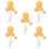 40Pièces Décorations Ballon Cake Topper Pour 3