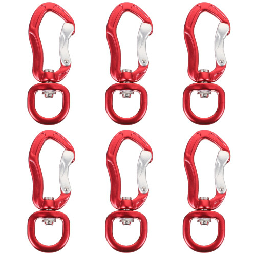 6Pcs Red Outdoor Quick-Hanging Buckle Sturdy Multifunctional Key Chain 1