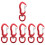 6Pcs Red Outdoor Quick-Hanging Buckle Sturdy Multifunctional Key Chain 3