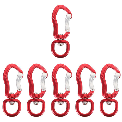 6Pcs Red Outdoor Quick-Hanging Buckle Sturdy Multifunctional Key Chain 2