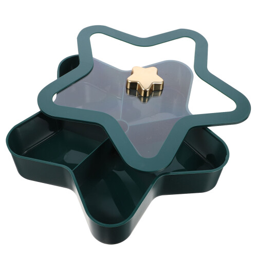 2Pcs Green Plastic Multi-Grids Candy Shaped Food Storage 2