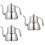3Pcs Silver Filter Teapot Ideal for Kitchen and Dining Room 7