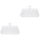 2Pcs Clear Butter Crisper Storage Container with Lid for Tableware Use 3