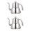 2Pcs Heat-Resistant Silver Strainer Kettle with Filter for Tea Brewing 5