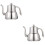 2Pcs Heat-Resistant Silver Strainer Kettle with Filter for Tea Brewing 6