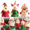 Weihnachtsgeschenktüte mit Schneemann-Elch-Motiv, Polyester, 1 Stück 3