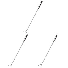 3Pièces Crochets À Viande Acier Inoxydable Barbecue Argenté