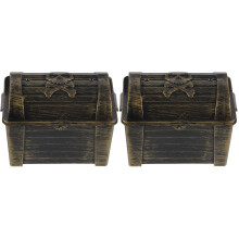 2Pièces Mini Coffres Pirate Décor Vintage Pour Maison