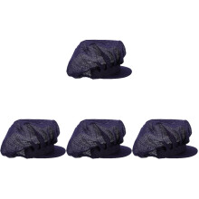 4Pièces Toques Chef Coton Noir Confortables Pour Cuisine Service