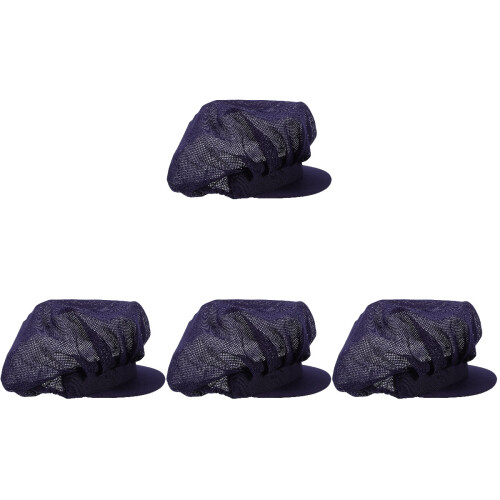 4Pièces Toques Chef Coton Noir Confortables Pour Cuisine Service