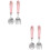 2Sets Durable Pink Baby Spoon Fork Set Stainless Steel Child Tableware 6