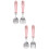 2Sets Durable Pink Baby Spoon Fork Set Stainless Steel Child Tableware 7