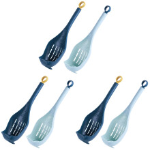 6Pcs Plastic Colander Strainer Spoon Blue Pasta Scoop for Cooking Use