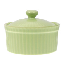 3Pièces Bols À Soufflé Céramique Vert Clair Pour Cuisson Polyvalents