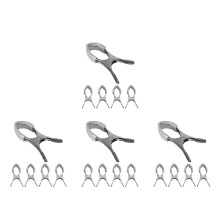 20Pièces Clips Acier Inoxydable Argent Pour Réparation Saxophone Flûte