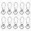 70Pcs Durable Silver Metal Bag Buckles Replacement for Shoulder Straps 1