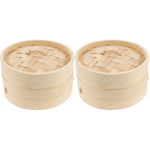 2 Sets Bun Steamer Bamboo Rice Cooker Handheld Rice-Cooker