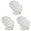 3Pcs White Ceramic Soap Dish Lotus Leaf Design Draining Soap Holder 1