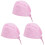 3Pièces Casquettes Rose Boutons Chef Hat Scrub Cap Pour 1