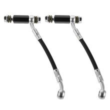 2Pcs Motorcycle Brake Hose Extender Black Metal Connector for Upgrade