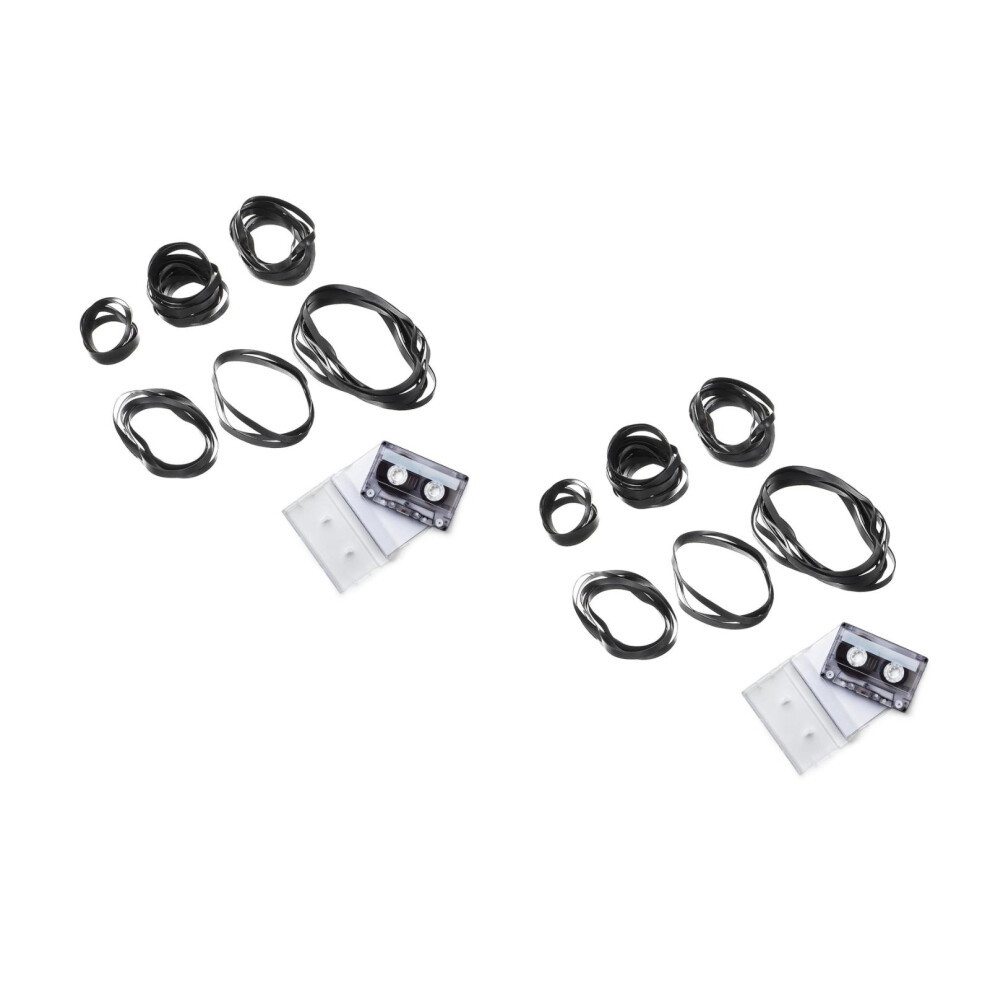 100Pcs Rubber Cassette Tape Recorder Drive Belts Replacement Black 3711626417239
