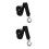 2Pcs Secure Black Trailer Winch Strap Polyester Steel Hook Car Use 1