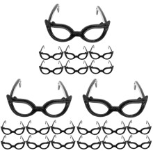 300Pcs Smooth Black Mini Sunglasses for 1/6 Doll Crafts and Kids