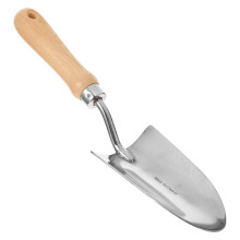 2Pièces Pelle Pour Plantes Jardinage Acier Tranchant Manche Bois