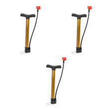 3Pcs Lightweight Portable Bike Pump Yellow Foot Pedal Air Inflator Kit