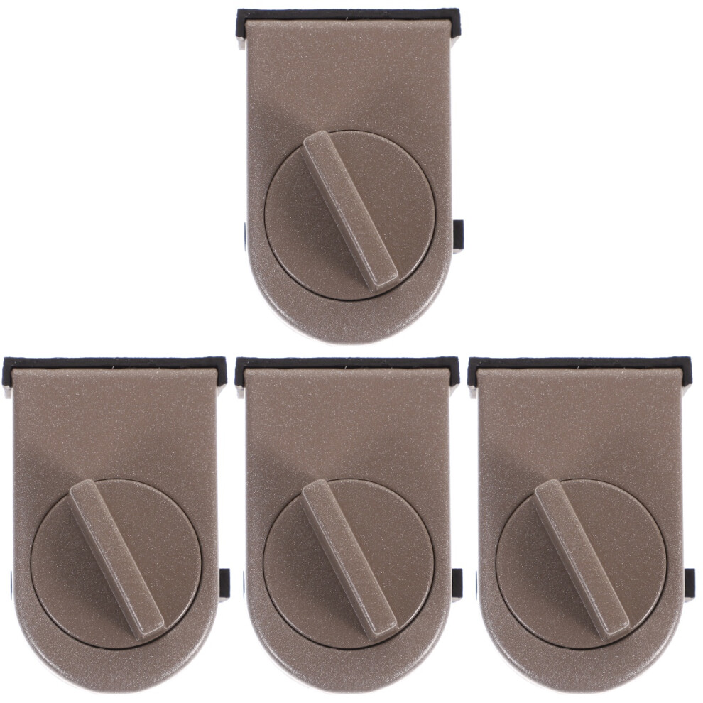 4Pcs Sliding Door Locks Childproof Window Safety Locks Brown Non-Slip