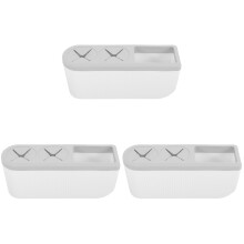 3Pcs Electric Toothbrush Wall Mount Holders White Ps Material