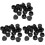 60Pcs Black Rubber Grommets for Desk Wire Cable Hole Covers Durable 1