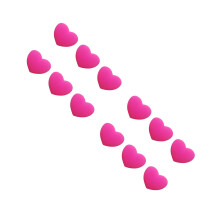 12Pcs Creative Rosy Heart Shape Silicone Tennis Dampeners