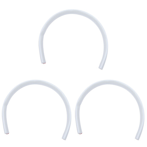 3Pcs Bathroom Shower Threshold Water Dam White Tpe Splash Guard Set