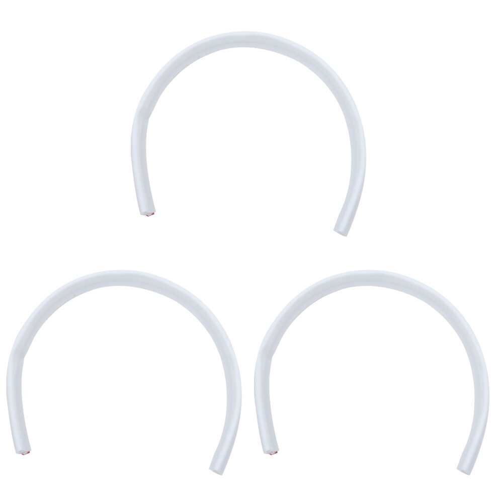 3Pcs Bathroom Shower Threshold Water Dam White Tpe Splash Guard Set 3711626440510