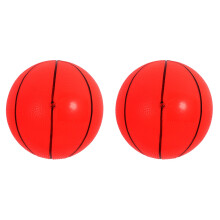 2Pcs Red PVC Basketball Kids Plaything Sports Toy for Active Fun