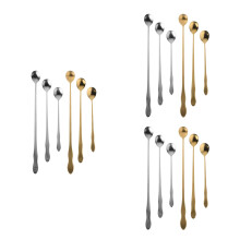 18Pcs Stainless Steel Cocktail Stirring Spoons with Unique Gourd Shape