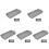 5Pcs Durable Grey Baking Trays for Oven Storage Reusable Kitchen Set 1