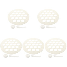 5Sets White Multi-Hole Dumpling Maker Press for Kitchen Household Use