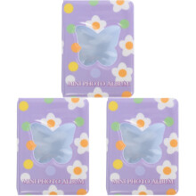 3Pcs Simple DIY Photo Album Purple Mini Collection Storage Holder